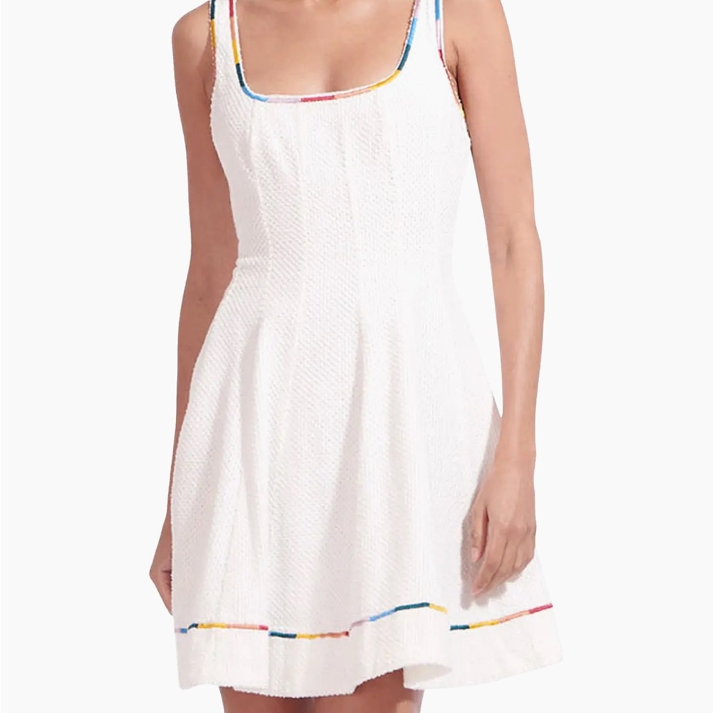 STAUD Wells Embroidered Minidress Size 2